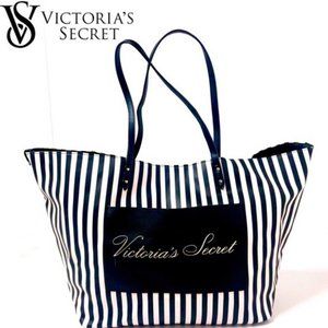 Victorias Secret Shopping Tote Getaway Shopping Gym Library Book Bag Stripes